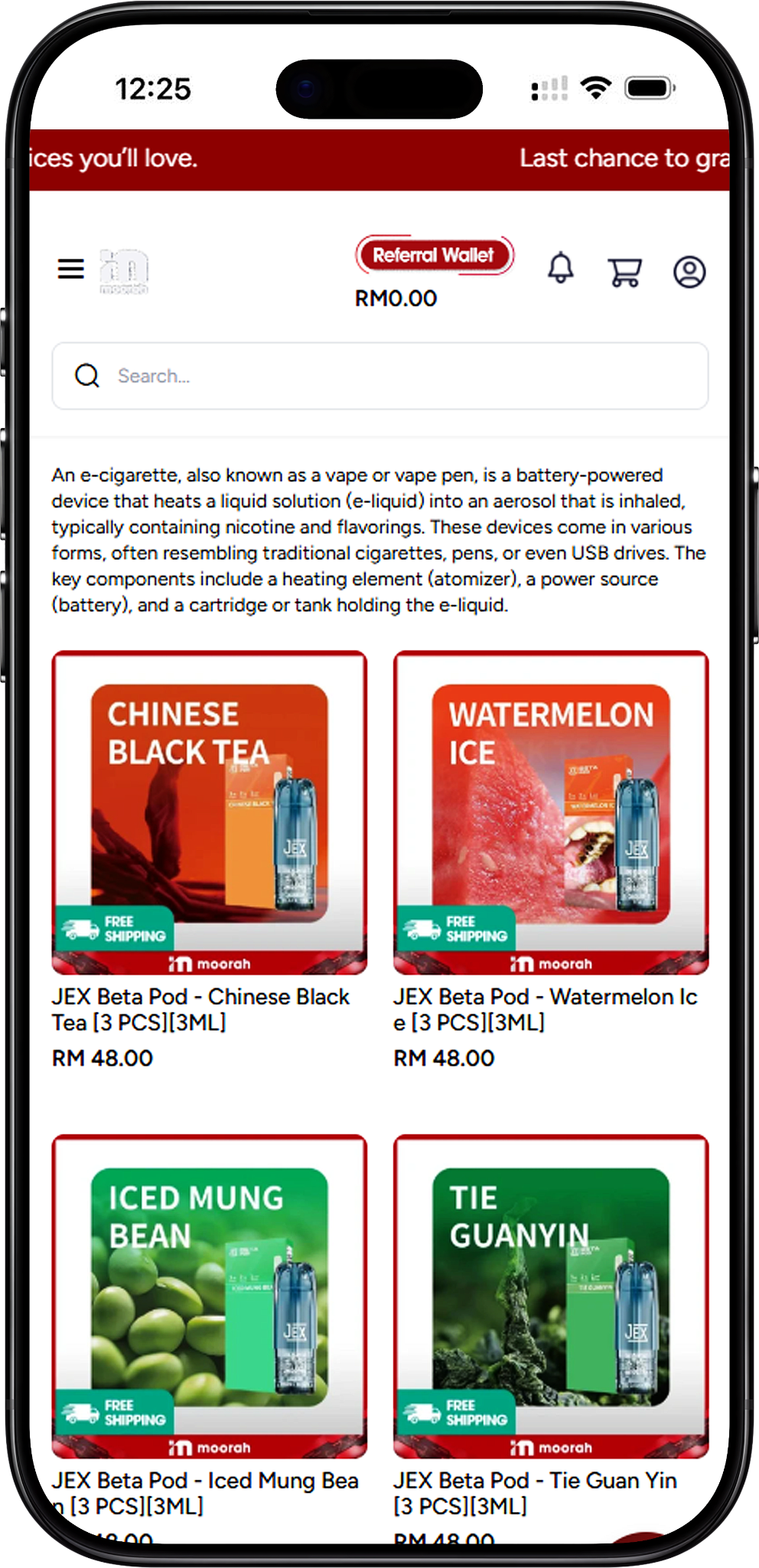 Terokai Produk E-Cigarette Moorah